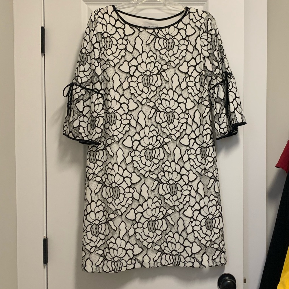 Black and White floral lace dress never worn